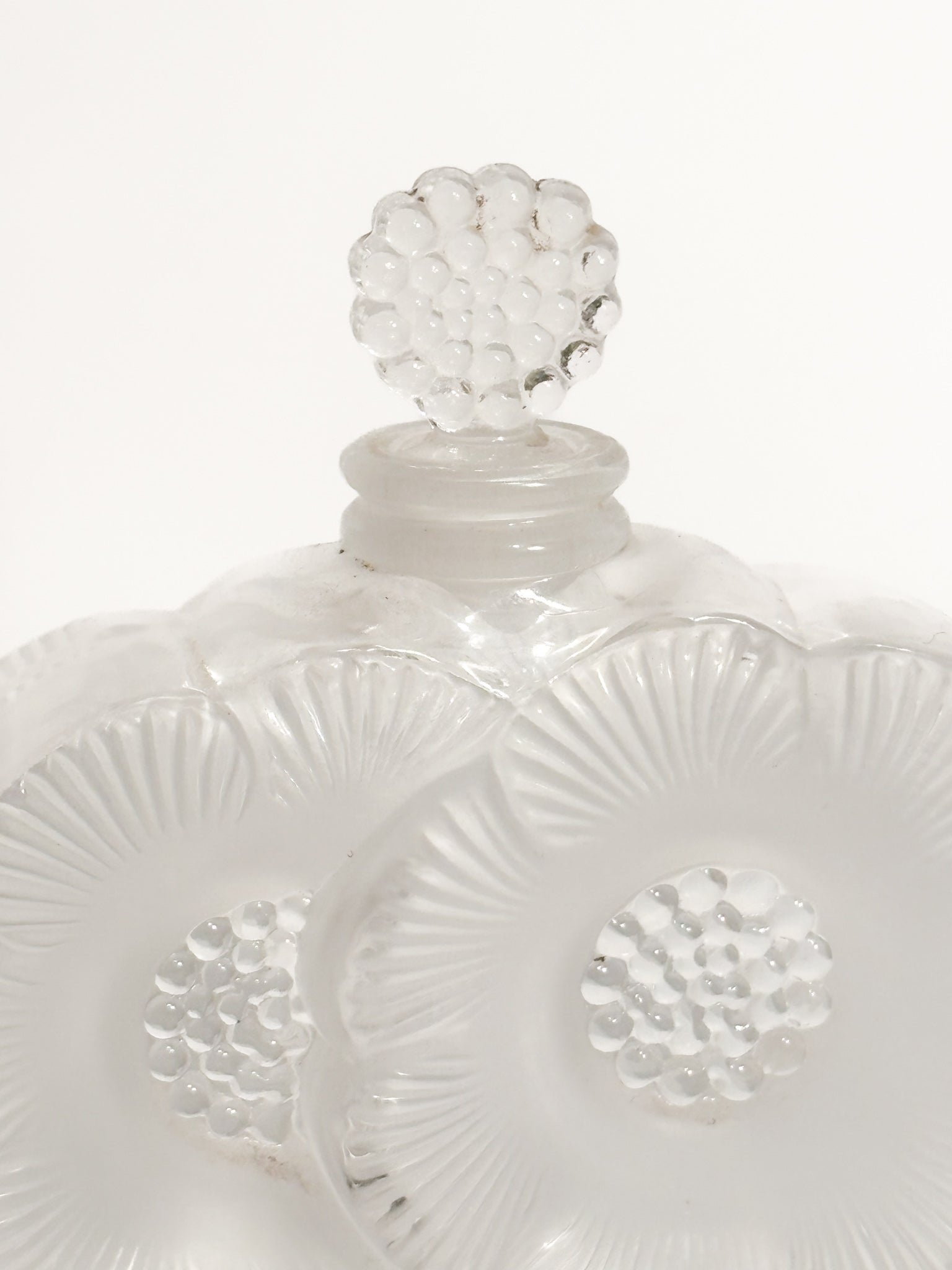 Lalique Crystal Perfume Bottle Deux Fleurs 80s