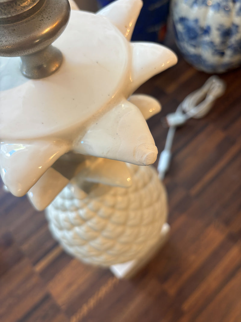 Coppia di Lampade Da Tavolo in Ceramica ad Ananas di Zaccagnini Ceramiche Anni 60