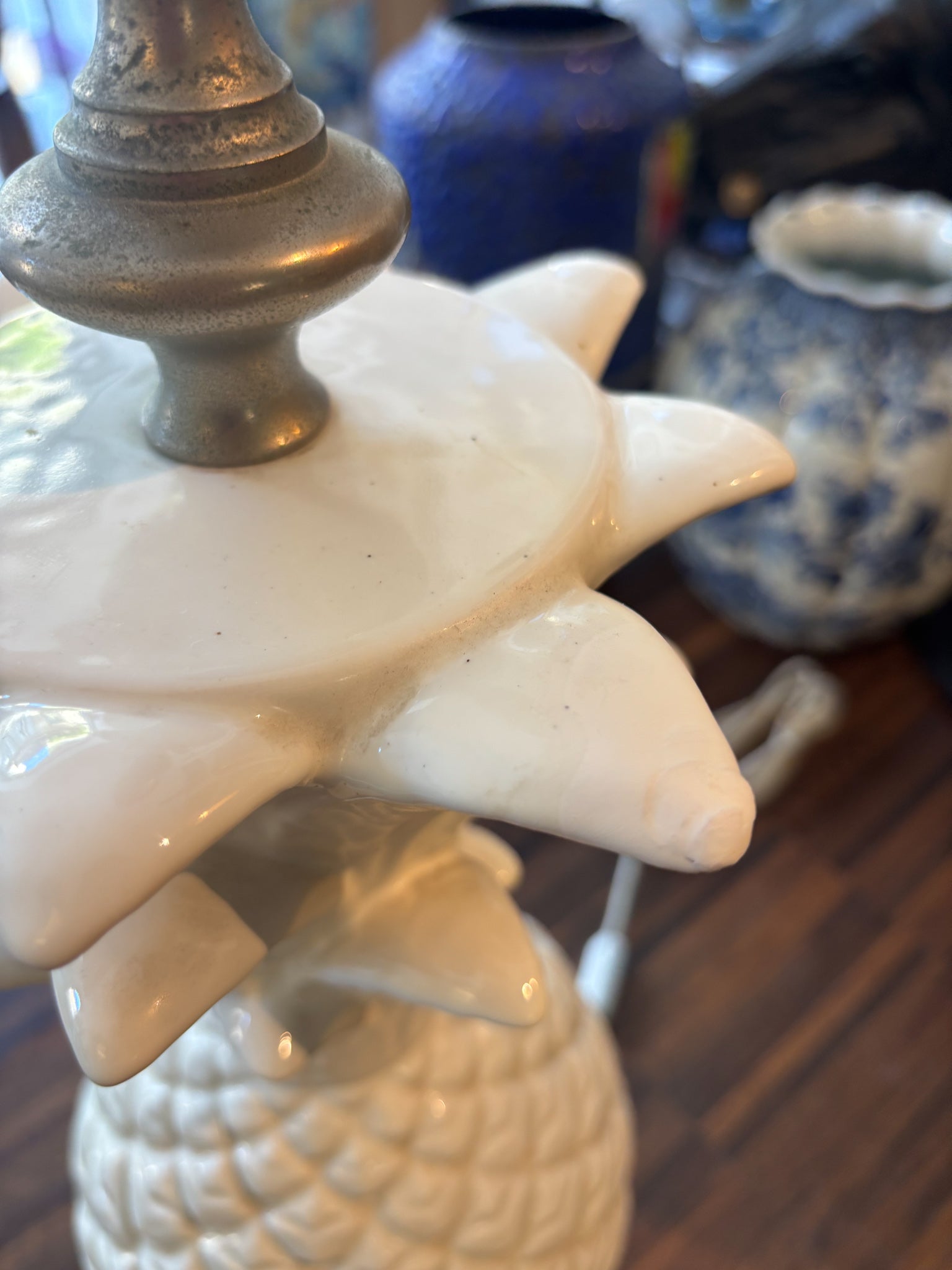 Pair of Pineapple Ceramic Table Lamps by Zaccagnini Ceramics 60s