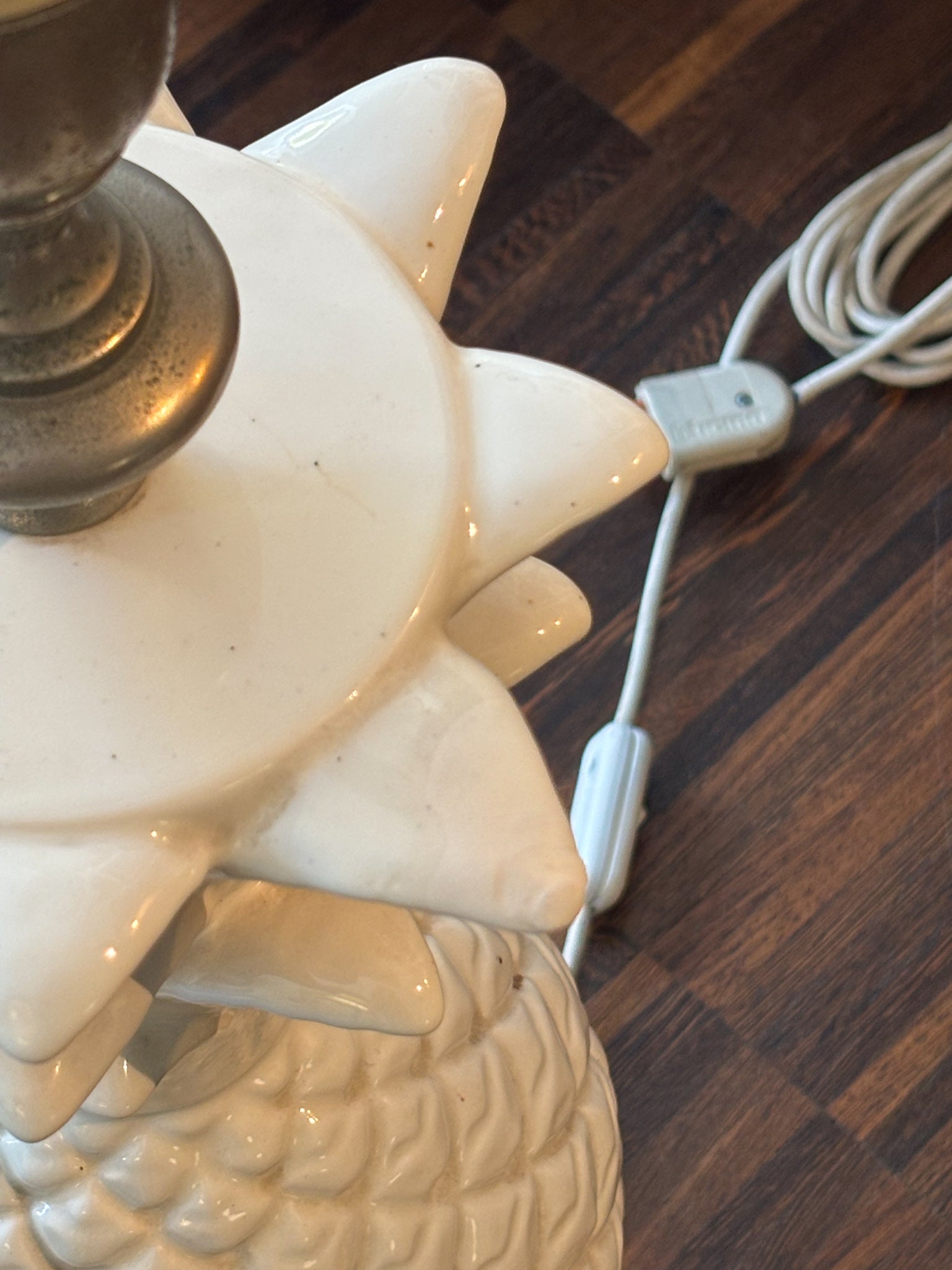 Pair of Pineapple Ceramic Table Lamps by Zaccagnini Ceramics 60s