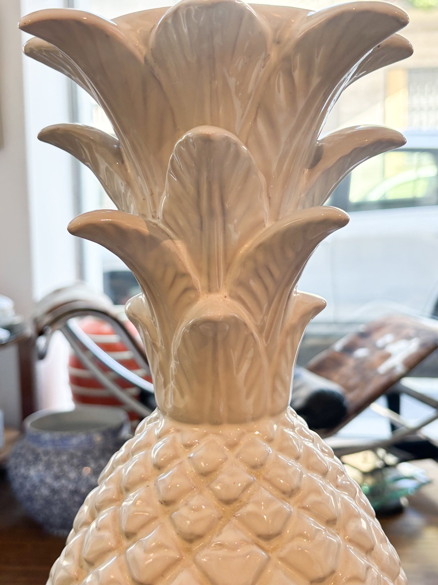 Pair of Pineapple Ceramic Table Lamps by Zaccagnini Ceramics 60s