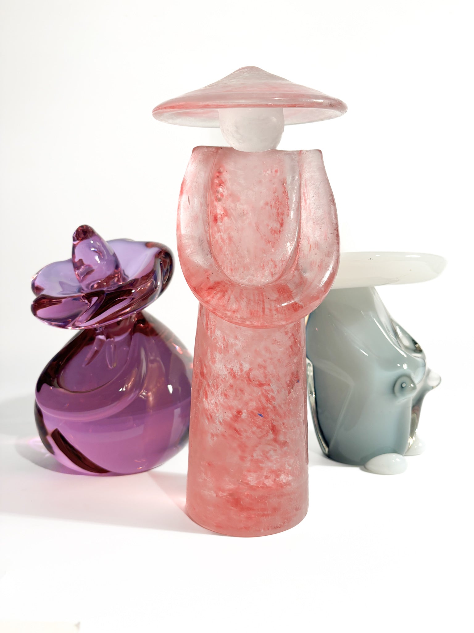Pink Murano Glass Sculpture Attributed to Archimede Seguso, 1970s