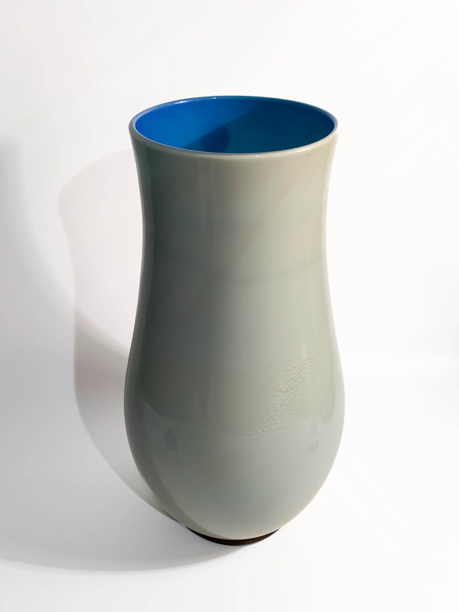Vaso in Vetro di Murano di Venini Riedizione di Tomaso Buzzi del 1988