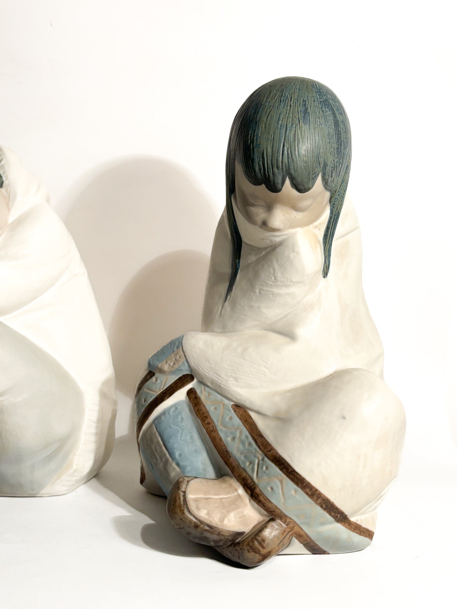 Scultura di Eschimese in Gres di Juan Huerta per Lladró Anni 90