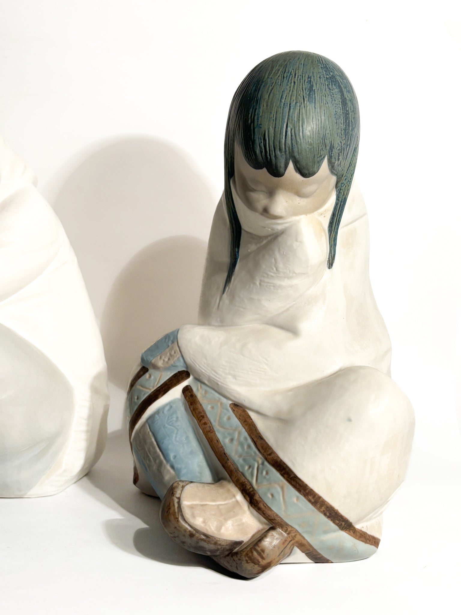 Scultura di Eschimese in Gres di Juan Huerta per Lladró Anni 90