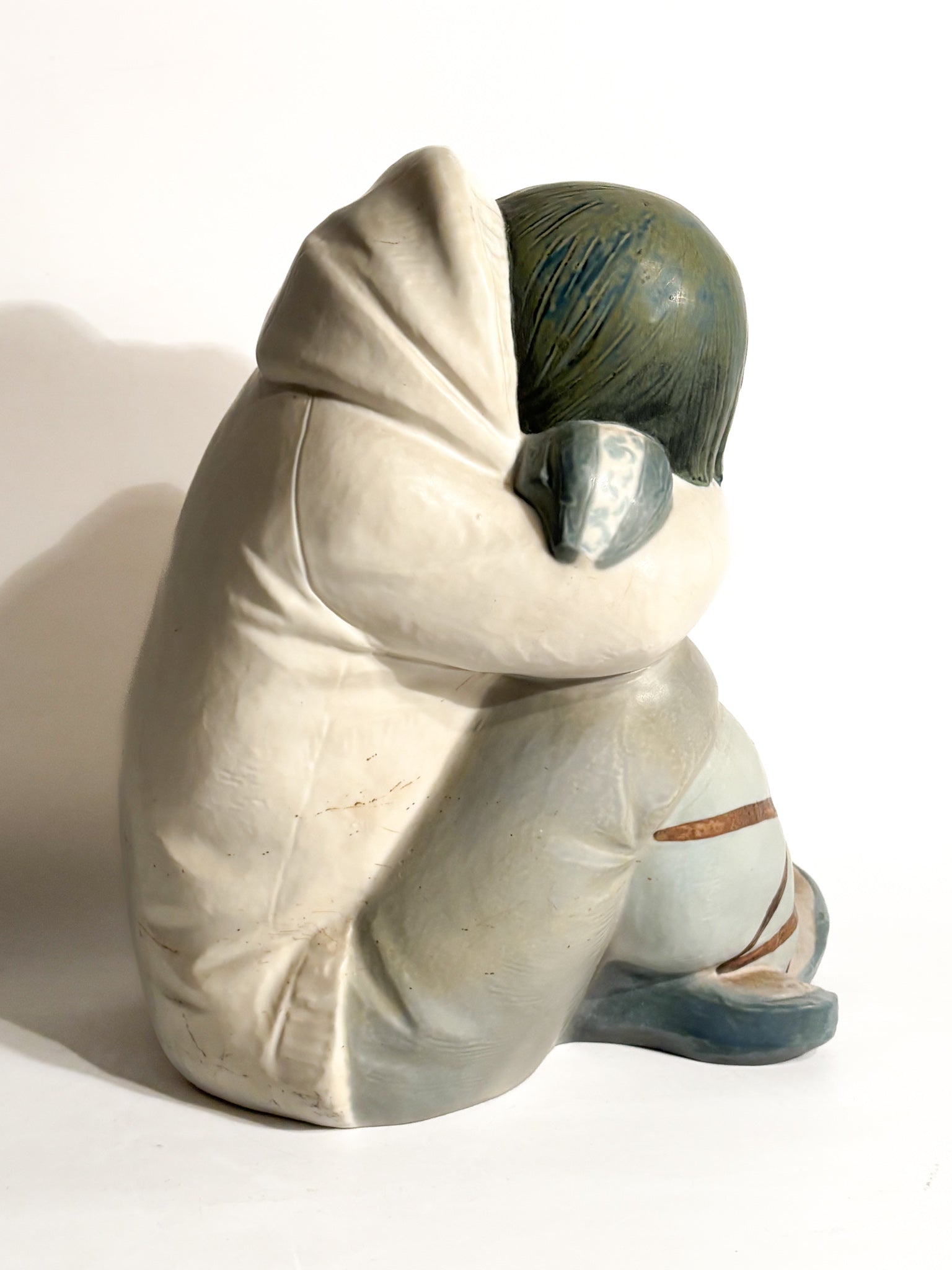 Scultura di Eschimese in Gres di Juan Huerta per Lladró Anni 90