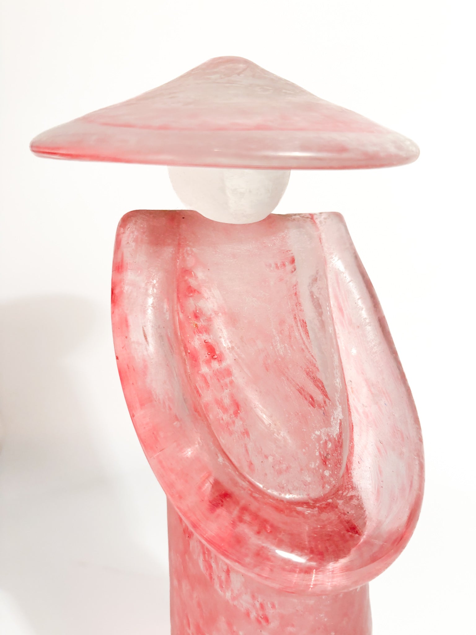 Pink Murano Glass Sculpture Attributed to Archimede Seguso, 1970s