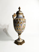 Vaso in Porcellana di Sevres e Bronzo Dipinto a Mano del 1800