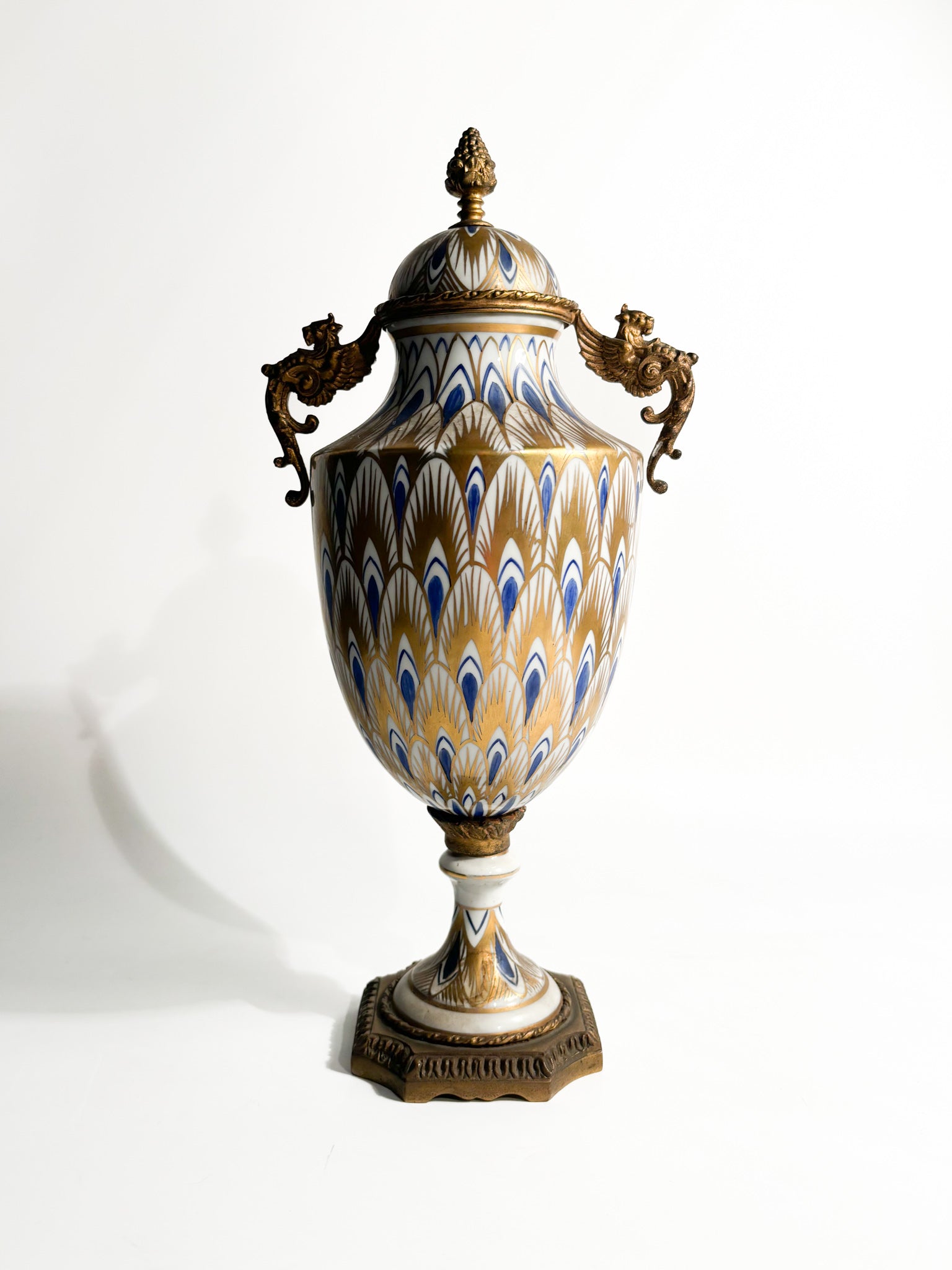 Vase in Sevres Porcelain and Hand-painted Bronze from 1800