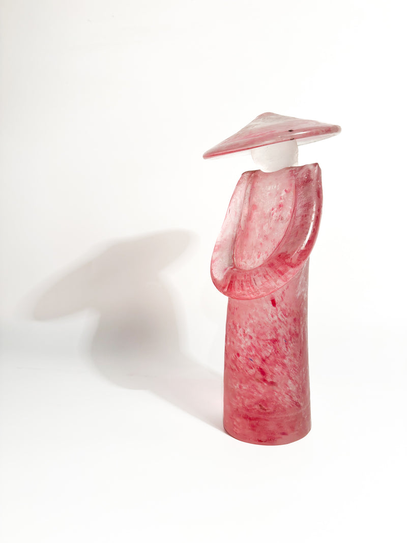 Pink Murano Glass Sculpture Attributed to Archimede Seguso, 1970s