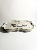 Meissen Ming Dragon Black Porcelain Tray from the 1980s