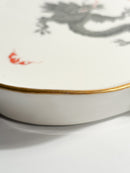 Meissen Ming Dragon Black Porcelain Tray from the 1980s