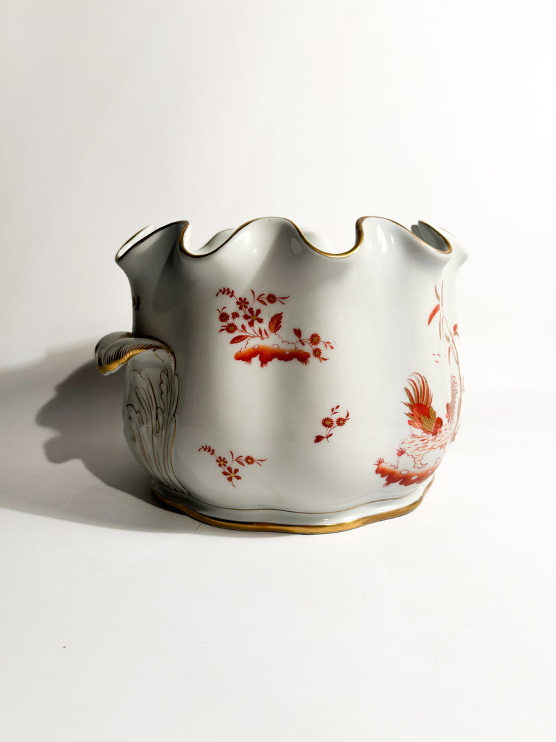 Ginori Doccia Porcelain Refresher Vase, Galli Rossi Series, 1950s