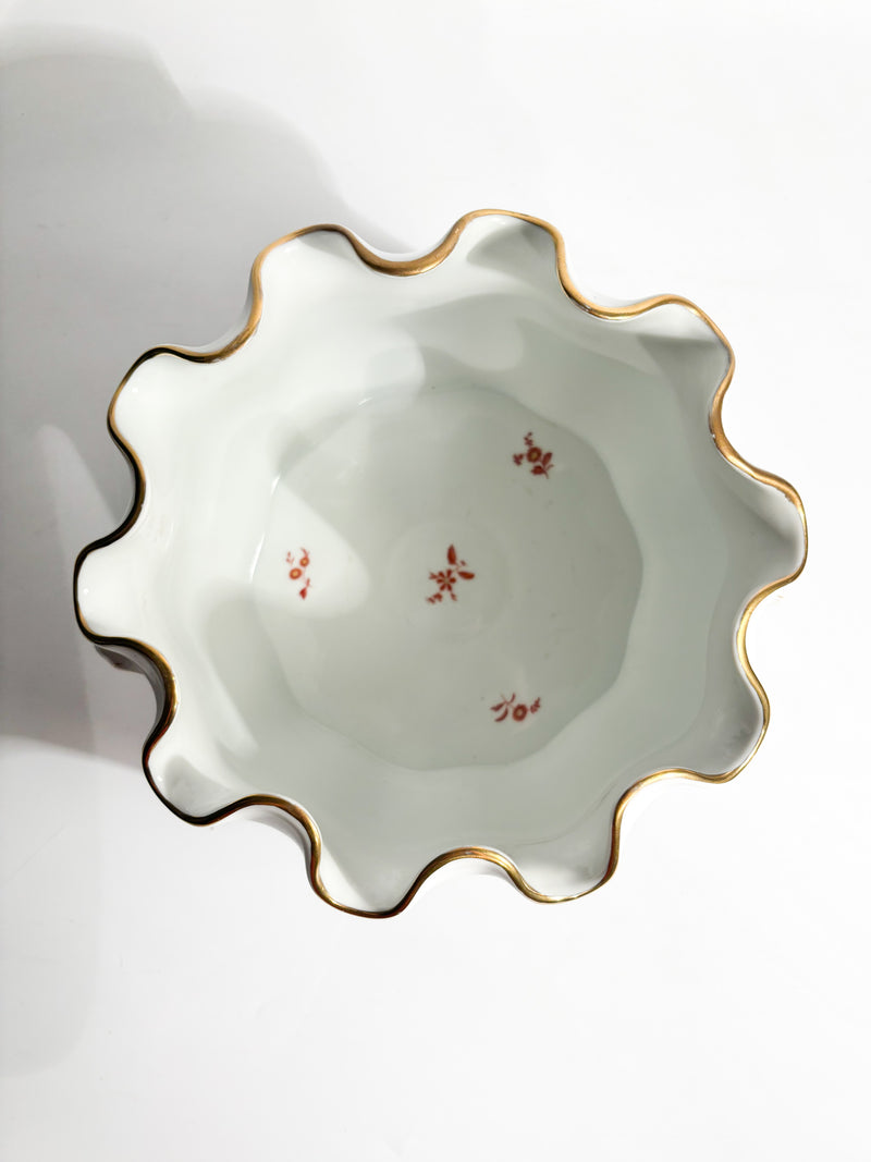 Ginori Doccia Porcelain Refresher Vase, Galli Rossi Series, 1950s
