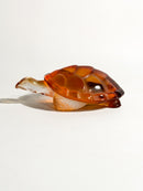 Orange Lalique Crystal Turtle from the 1950s
