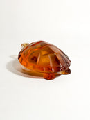 Orange Lalique Crystal Turtle from the 1950s