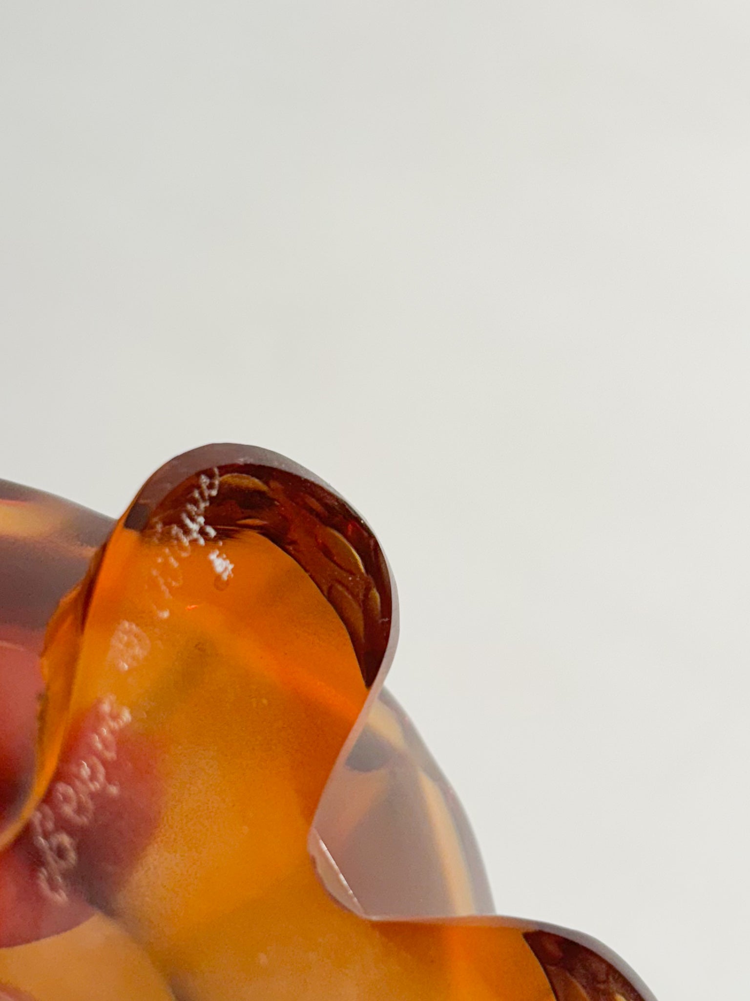 Orange Lalique Crystal Turtle from the 1950s