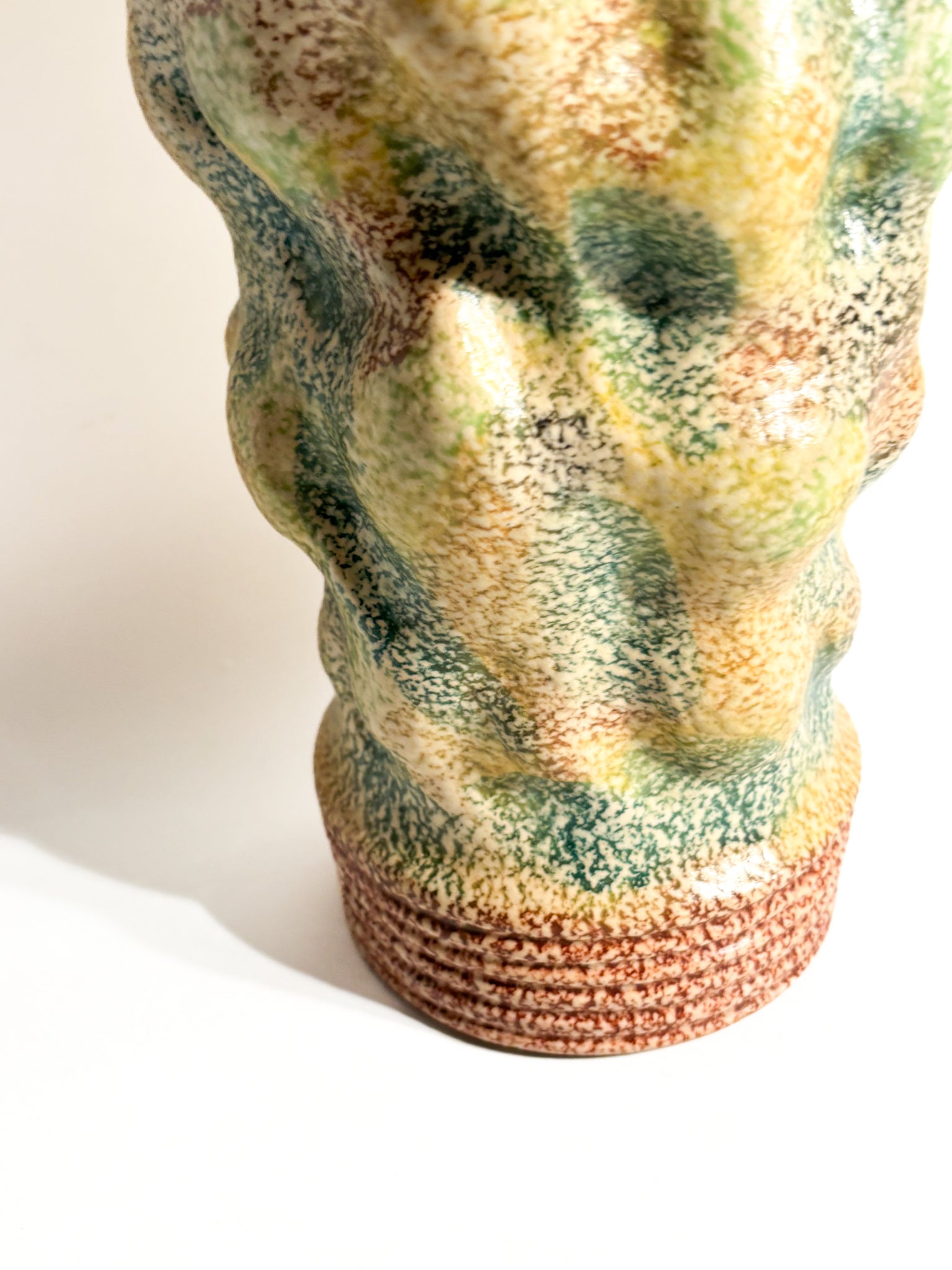 Vaso in Ceramica di Albisola Dipinto a Mano Anni 60