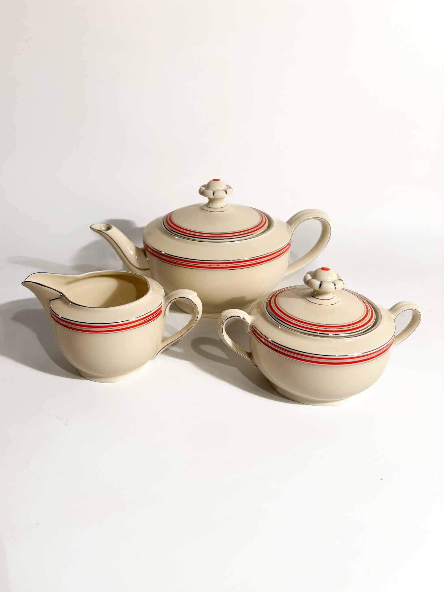 Bavarian Porcelain Tea Set Hand-Painted 1940s