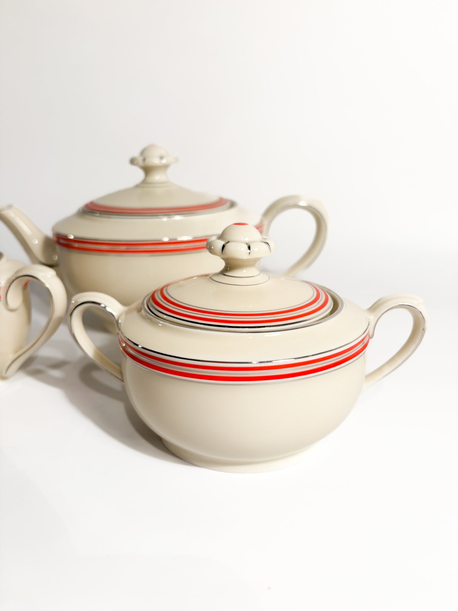 Bavarian Porcelain Tea Set Hand-Painted 1940s
