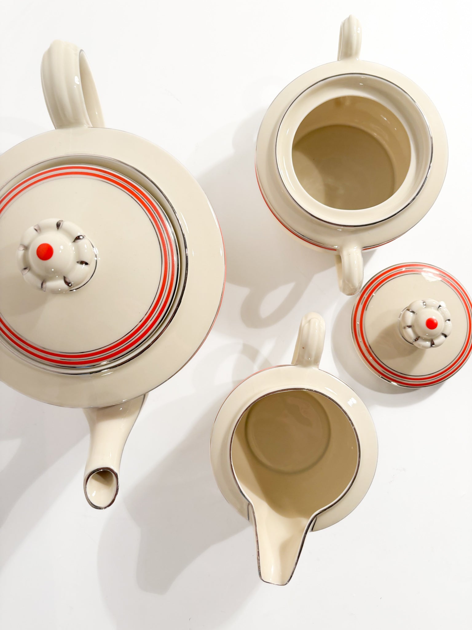 Bavarian Porcelain Tea Set Hand-Painted 1940s