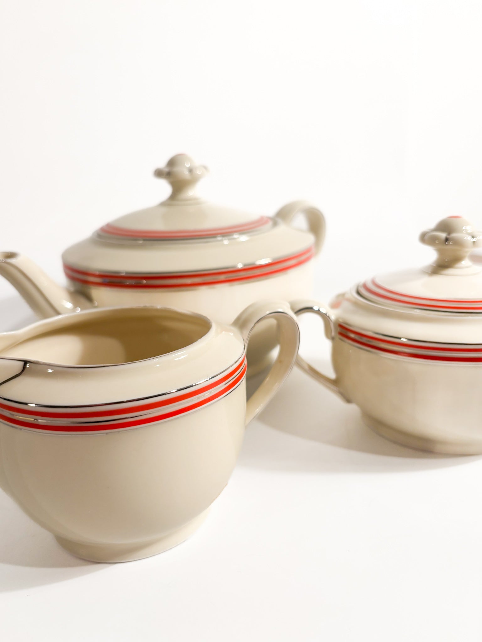 Bavarian Porcelain Tea Set Hand-Painted 1940s