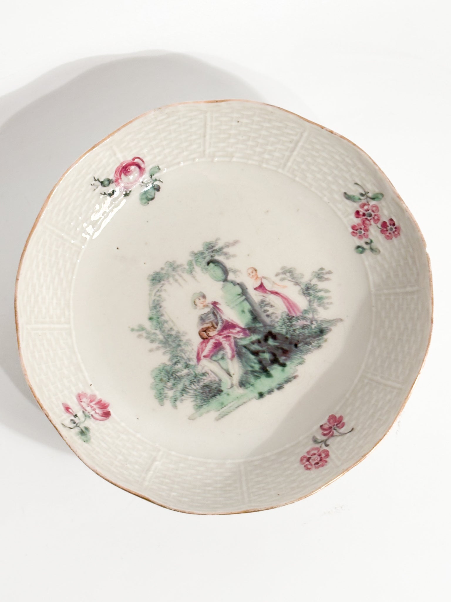 Meissen Porcelain Coffee Cup Painted with Classic Scenes from the 1800s