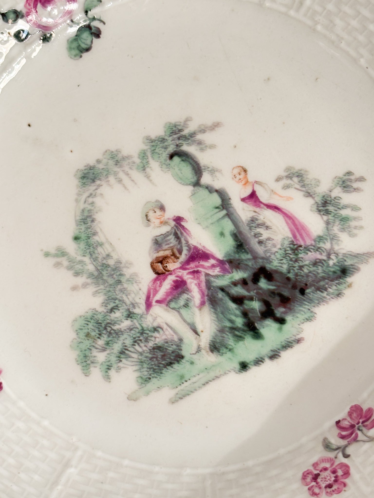 Meissen Porcelain Coffee Cup Painted with Classic Scenes from the 1800s