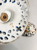 Vaso Brucia Profumo in Porcellana Francese Dipinto a Mano Anni 20