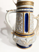 Teiera in Porcellana di Capodimonte, Bronzo e Oro Zecchino Fine 1800