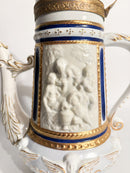 Teiera in Porcellana di Capodimonte, Bronzo e Oro Zecchino Fine 1800