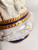 Teiera in Porcellana di Capodimonte, Bronzo e Oro Zecchino Fine 1800