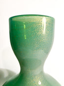 Green Murano Glass Vase with Gold Leaf by Archimede Seguso, 1950s