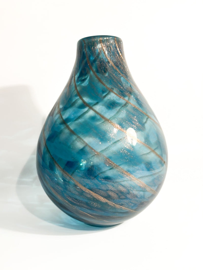 Murano Glass Vase with Aventurine by Fratelli Toso, 1950s