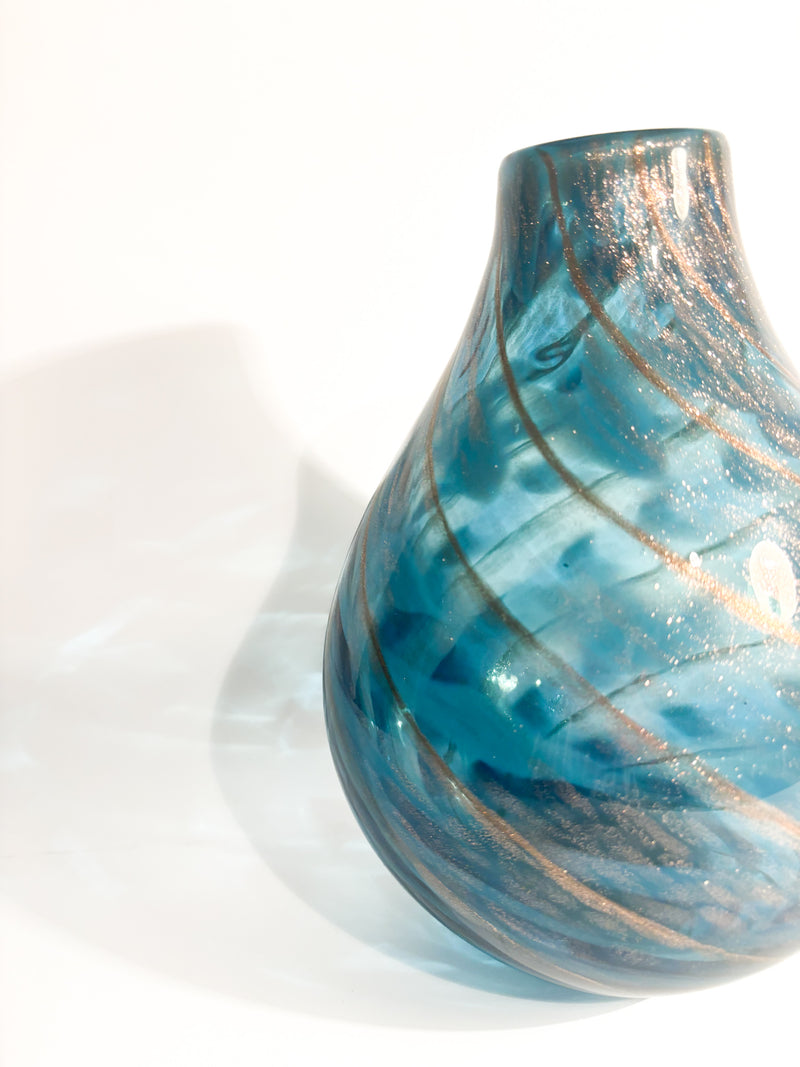 Murano Glass Vase with Aventurine by Fratelli Toso, 1950s