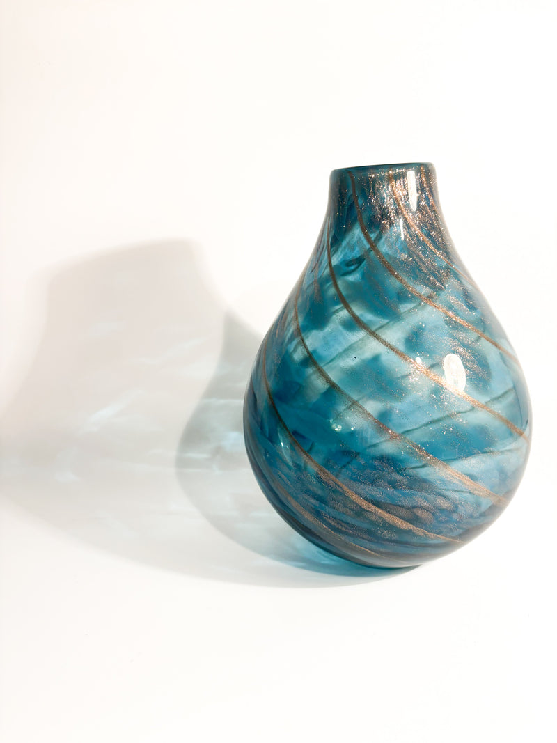 Murano Glass Vase with Aventurine by Fratelli Toso, 1950s