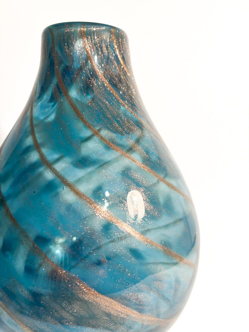 Murano Glass Vase with Aventurine by Fratelli Toso, 1950s