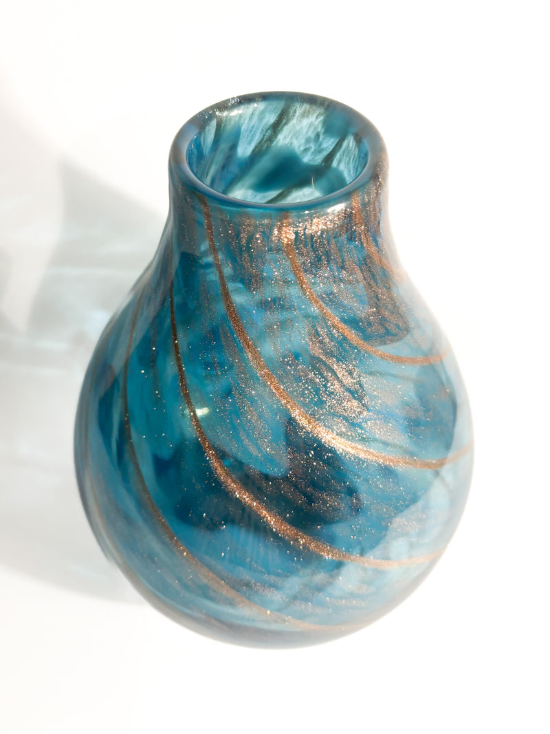 Murano Glass Vase with Aventurine by Fratelli Toso, 1950s