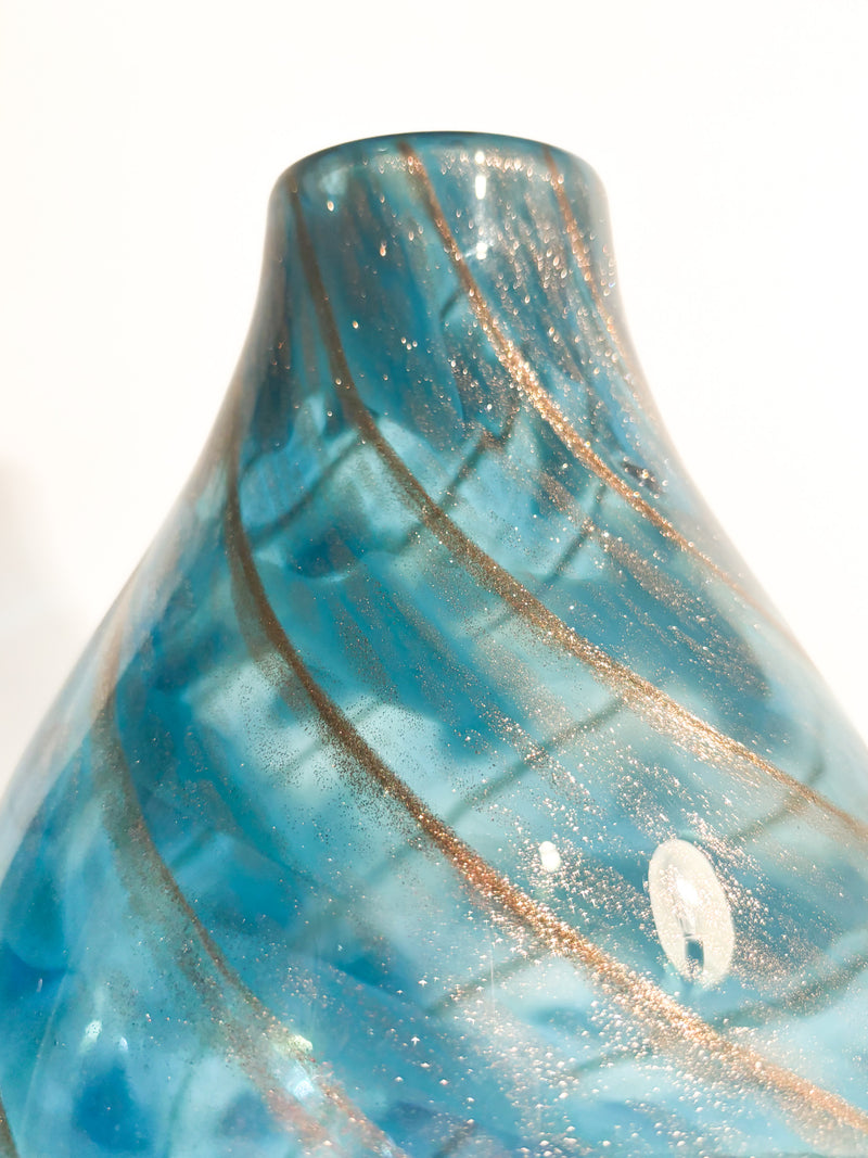 Murano Glass Vase with Aventurine by Fratelli Toso, 1950s