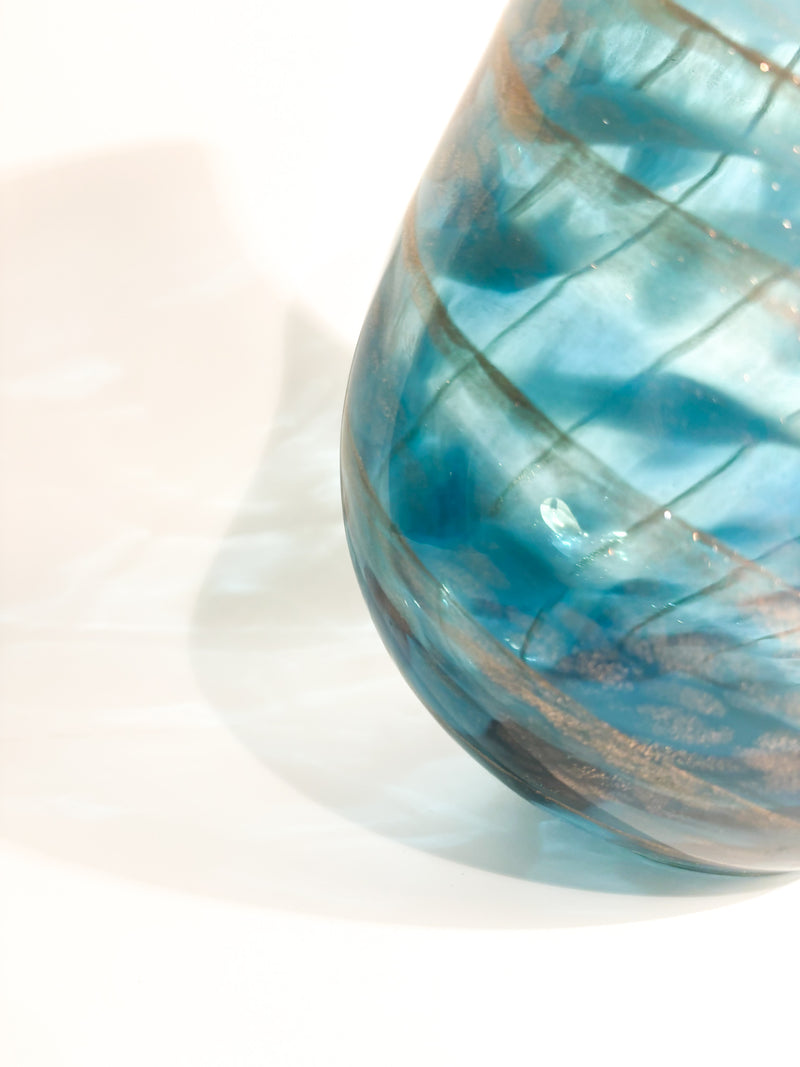 Murano Glass Vase with Aventurine by Fratelli Toso, 1950s