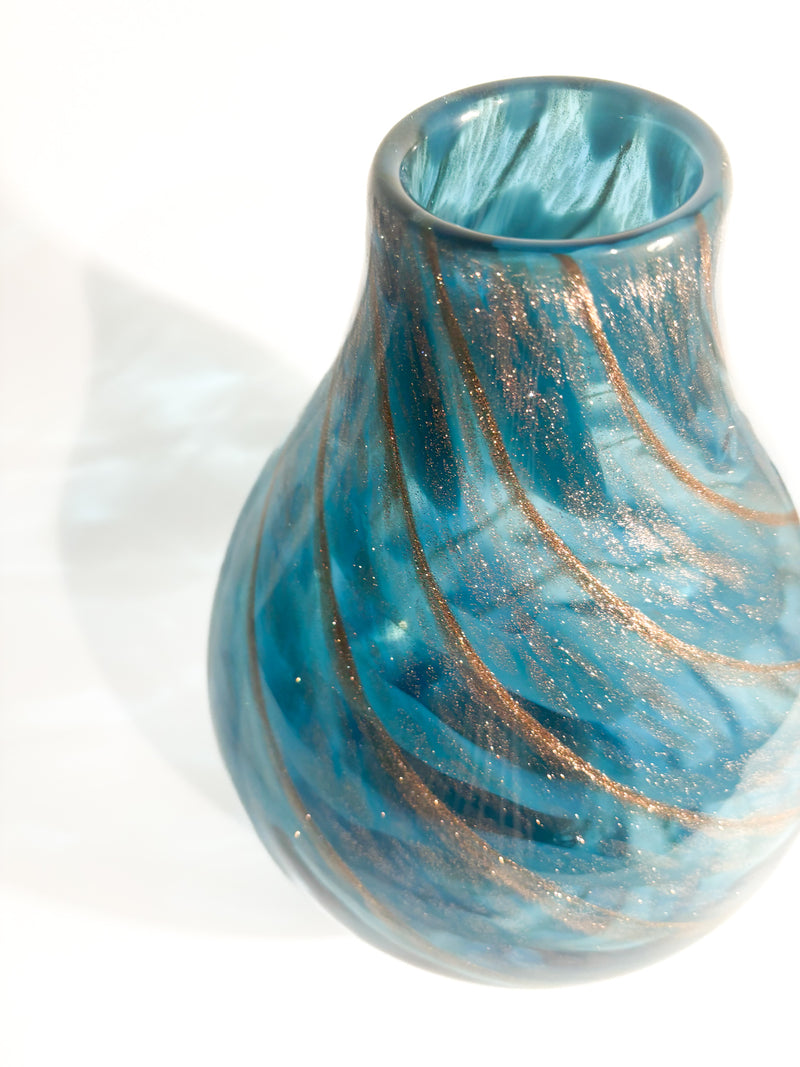 Murano Glass Vase with Aventurine by Fratelli Toso, 1950s