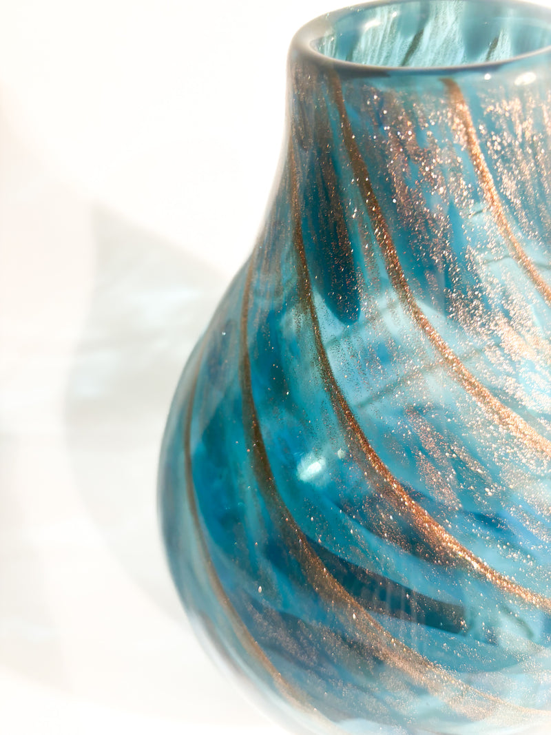 Murano Glass Vase with Aventurine by Fratelli Toso, 1950s