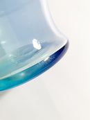 Light Blue and Blue Murano Glass Vase by Nason Bamboo from the 1980s