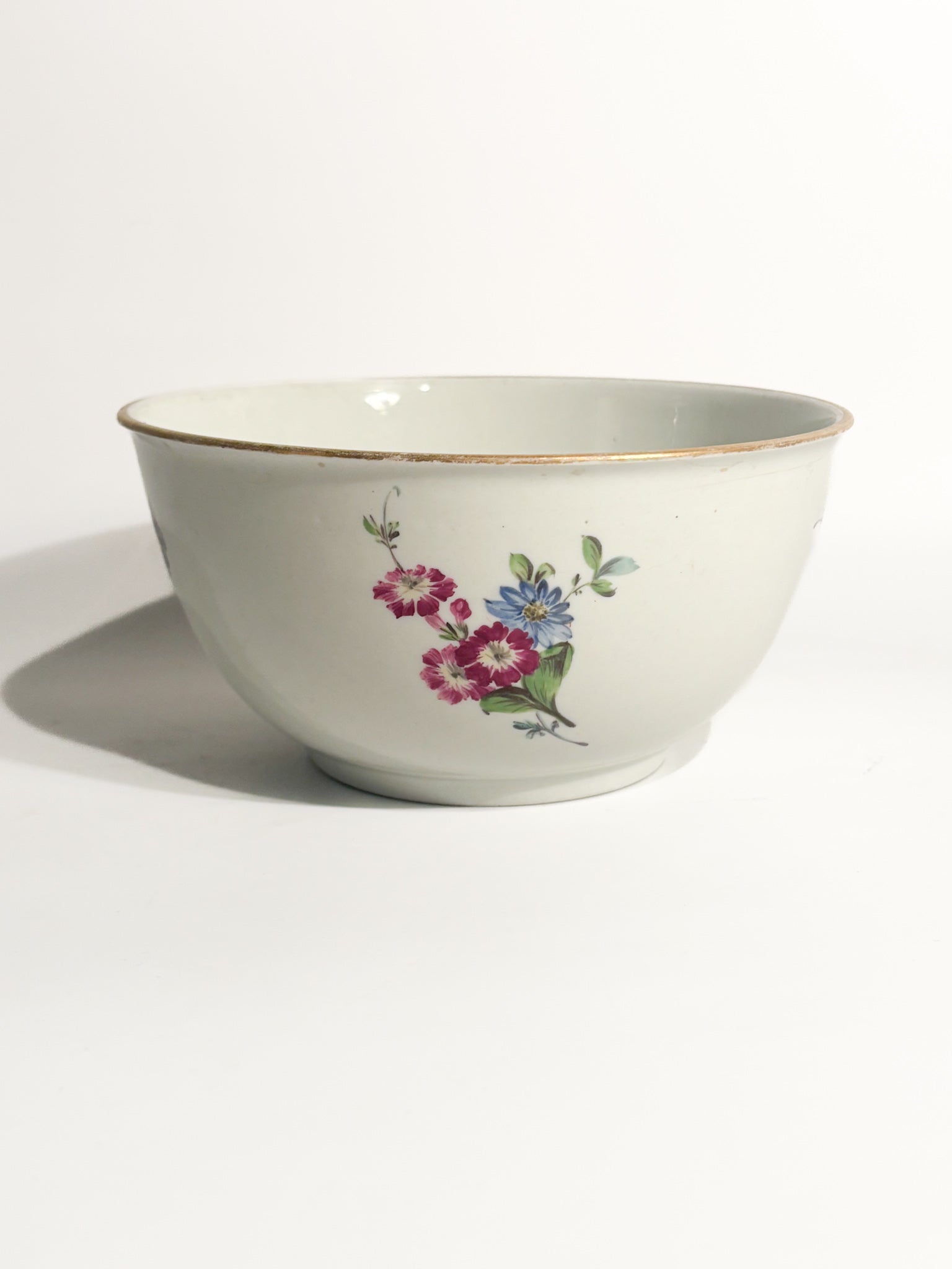 Meissen Porcelain Bowl Hand-Painted with Flowers Early Twentieth Century
