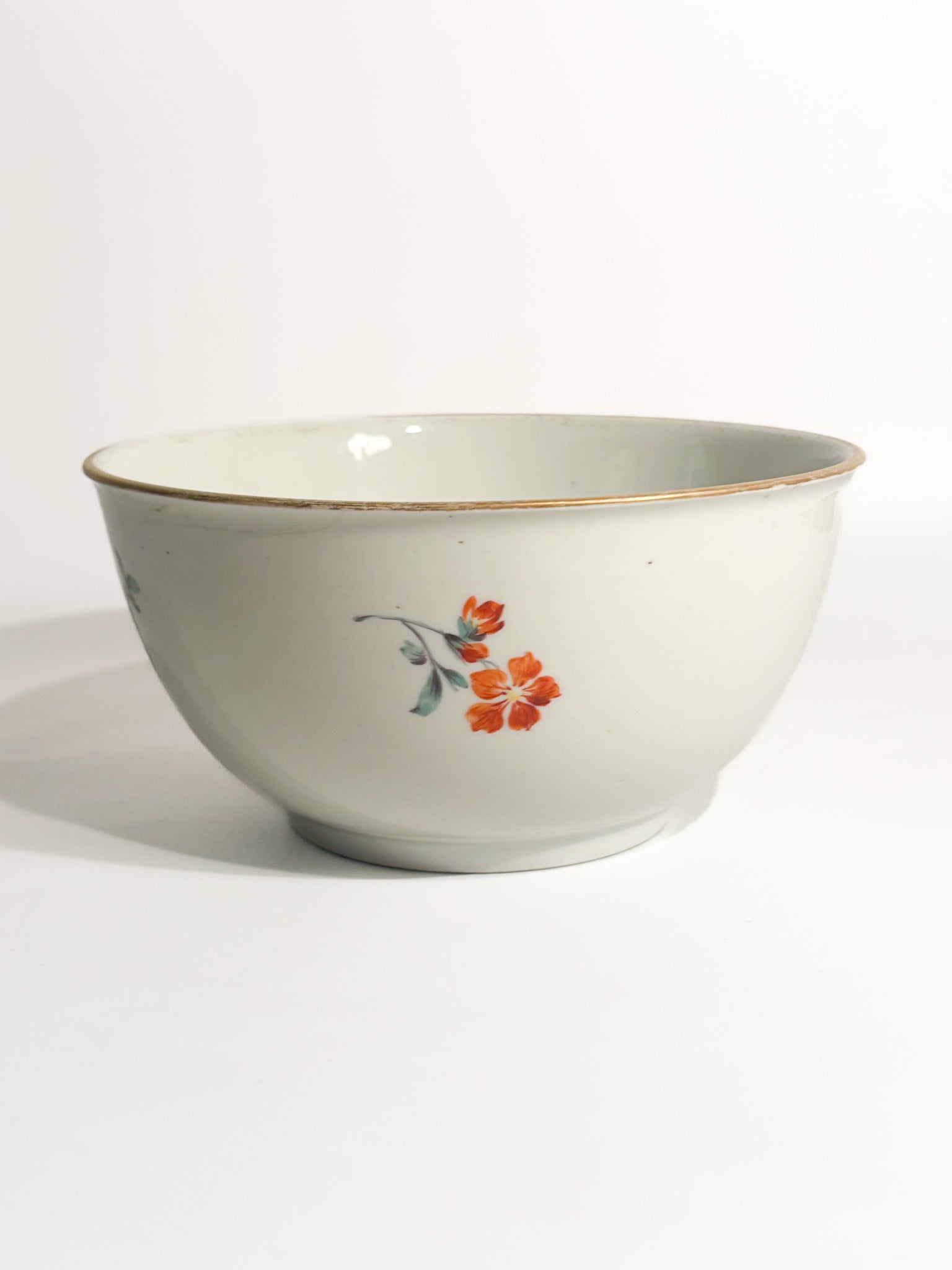 Meissen Porcelain Bowl Hand-Painted with Flowers Early Twentieth Century