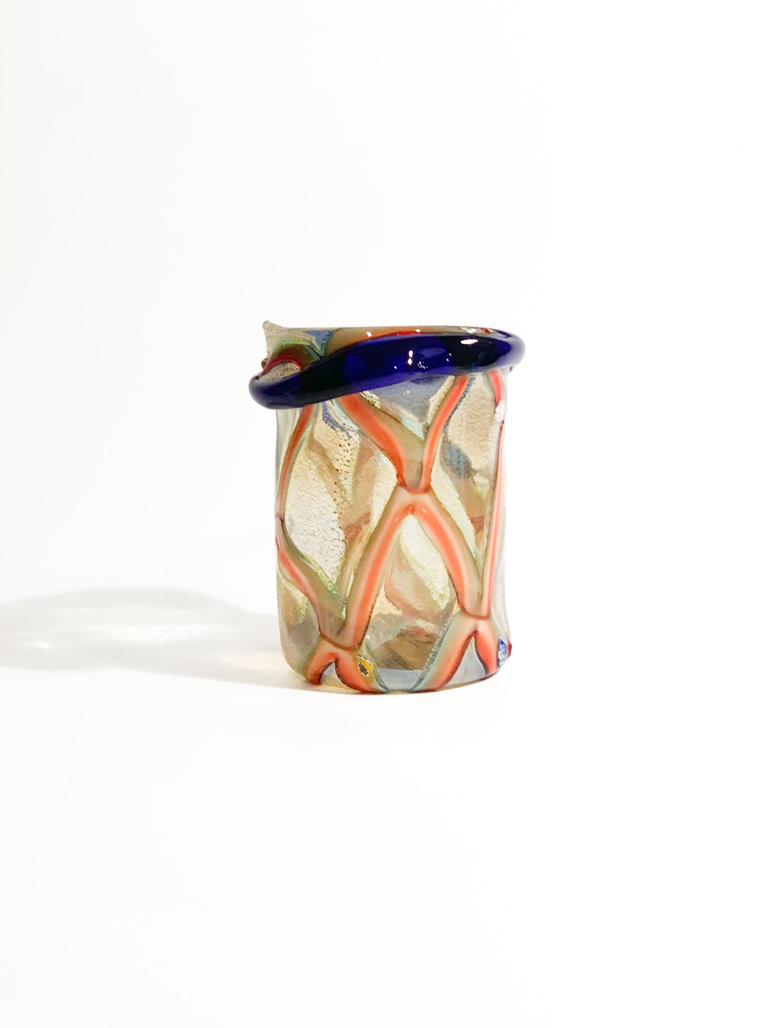 Goto de Fornasa Golden and Blue Murano Glass from the 1980s