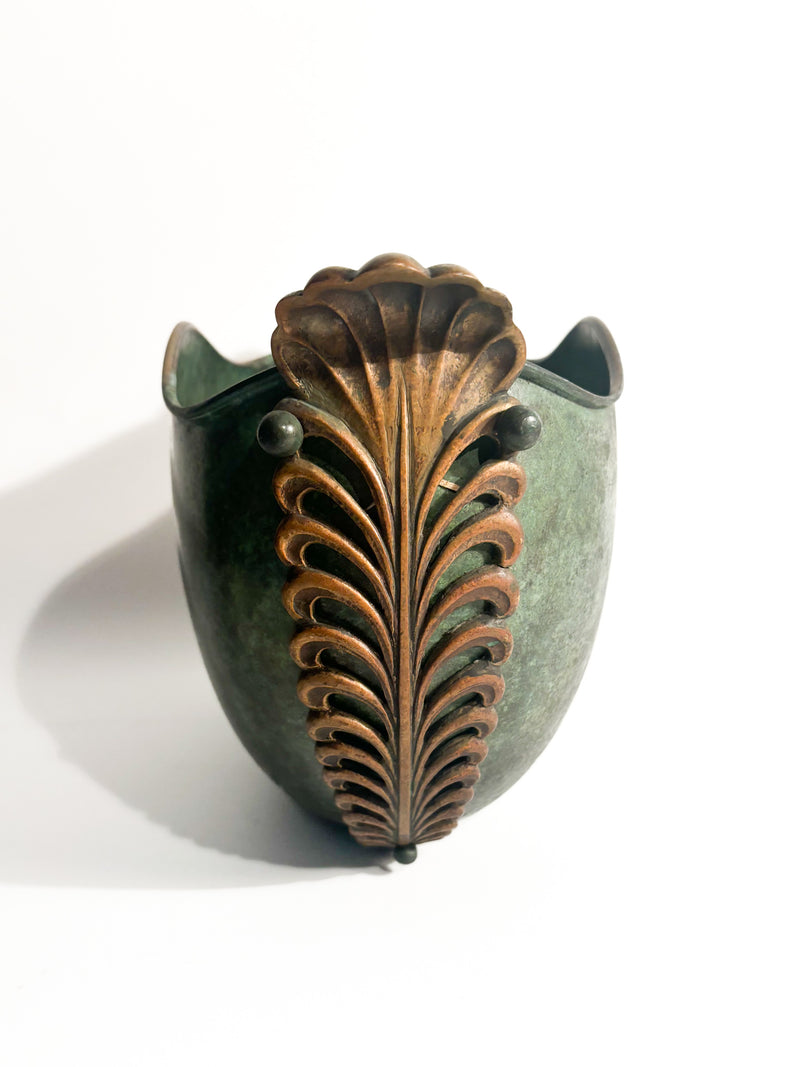 Patented Feathered Bronze Vase from the early twentieth century