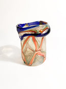 Goto de Fornasa Dorato e Blu in Vetro di Murano Anni 80