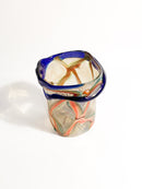 Goto de Fornasa Dorato e Blu in Vetro di Murano Anni 80