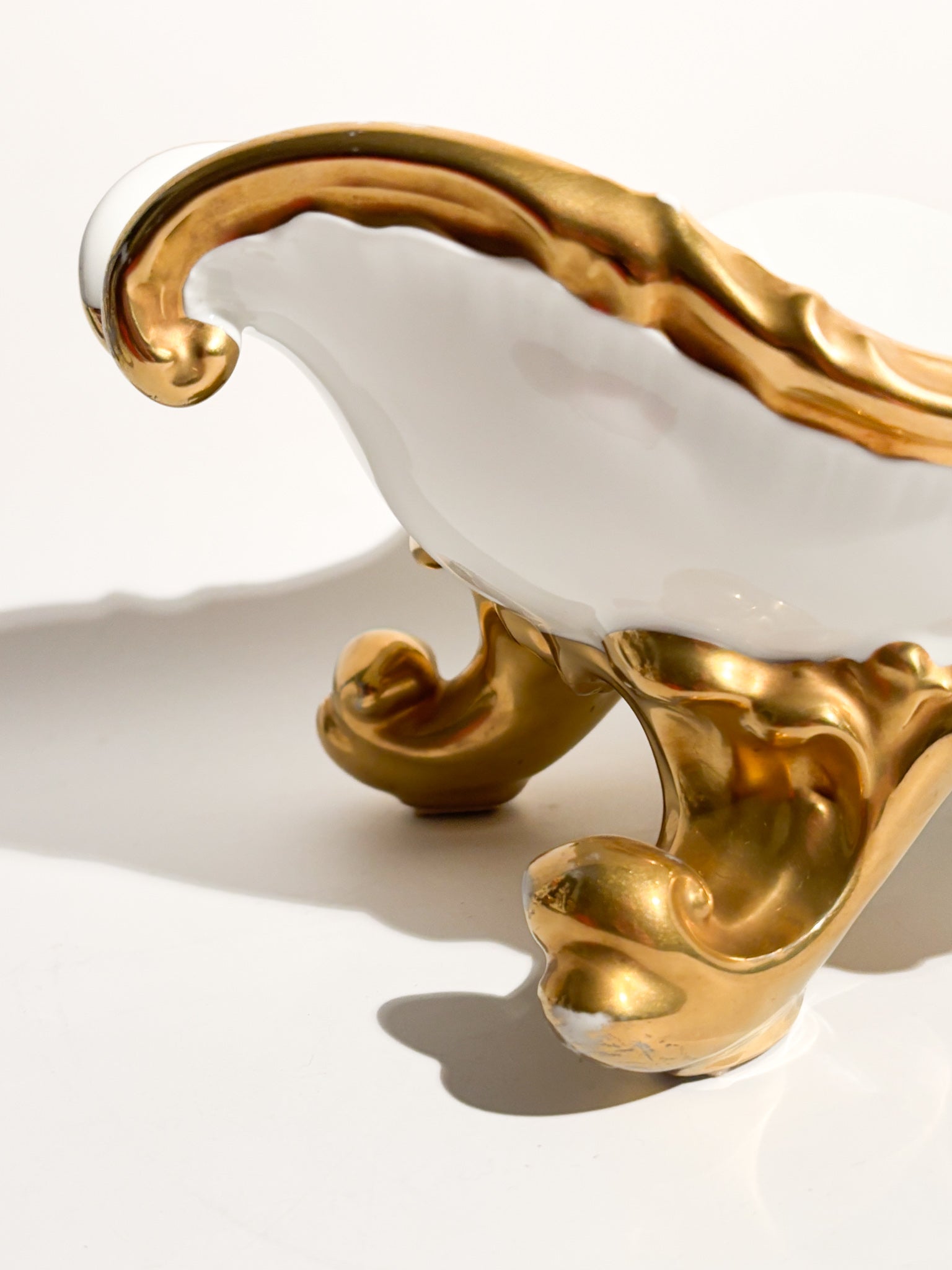 Centerpiece in Rosenthal Porcelain White and Gold 60s